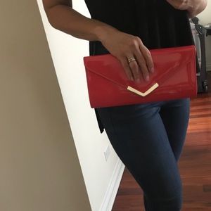 2/$12 Patent leather pink clutch purse